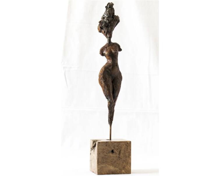Gar Anat iron expressive Spanish sculpture by artist Pablo Lara
