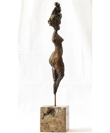 Gar Anat iron expressive Spanish sculpture by artist Pablo Lara