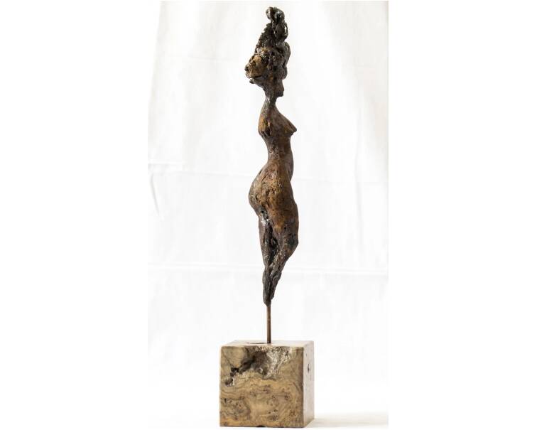 Gar Anat iron expressive Spanish sculpture by artist Pablo Lara