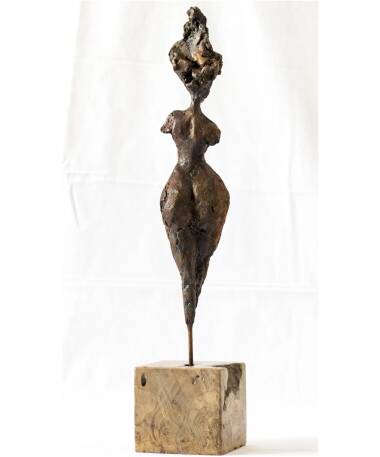 Gar Anat iron expressive Spanish sculpture by artist Pablo Lara