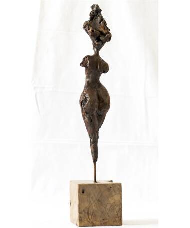 Gar Anat iron expressive Spanish sculpture by artist Pablo Lara