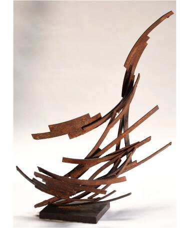 jabegote iron abstract sculpture by artist pablo lara