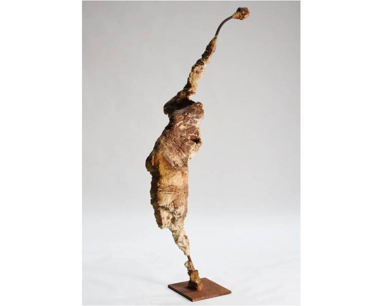 metal and stone sculpture by Spanish artist Pablo Lara