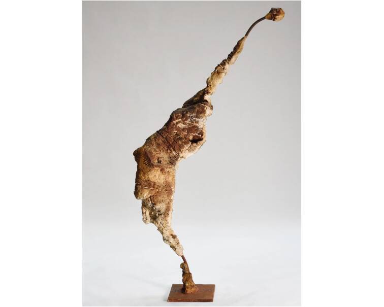 metal and stone sculpture by Spanish artist Pablo Lara
