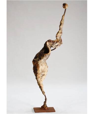 metal and stone sculpture by Spanish artist Pablo Lara