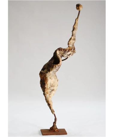 metal and stone sculpture by Spanish artist Pablo Lara
