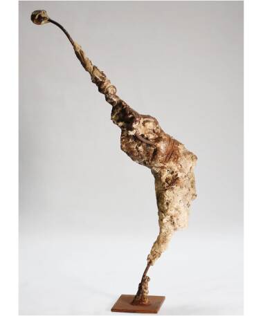 metal and stone sculpture by Spanish artist Pablo Lara