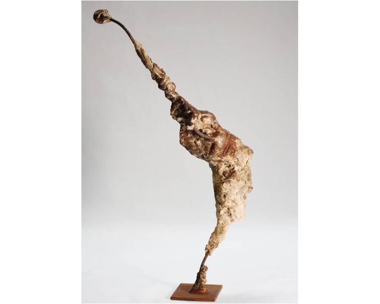 metal and stone sculpture by Spanish artist Pablo Lara