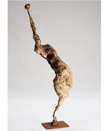 metal and stone sculpture by Spanish artist Pablo Lara