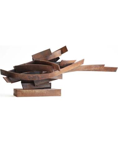 melisma iron abstract sculpture by artist pablo lara