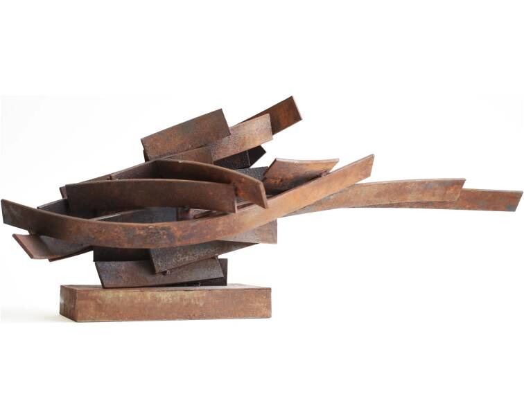 melisma iron abstract sculpture by artist pablo lara