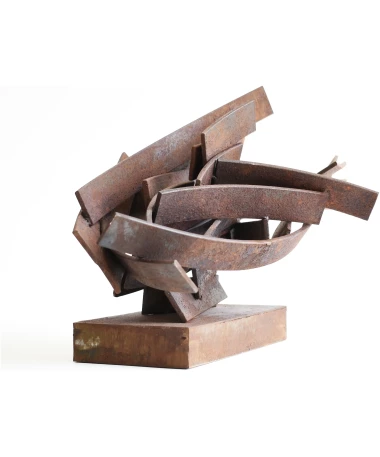 melisma iron abstract sculpture by artist pablo lara