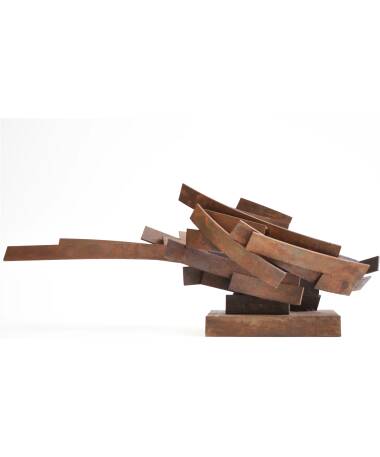 melisma iron abstract sculpture by artist pablo lara