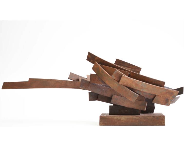 melisma iron abstract sculpture by artist pablo lara