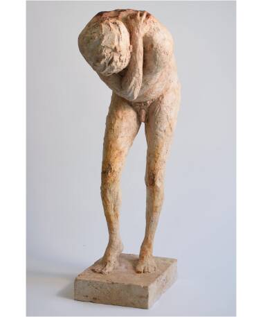 Atlas artificial stone sculpture by Spanish artist Pablo Lara