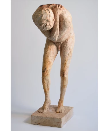 Atlas artificial stone sculpture by Spanish artist Pablo Lara