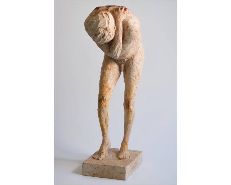 Atlas artificial stone sculpture by Spanish artist Pablo Lara