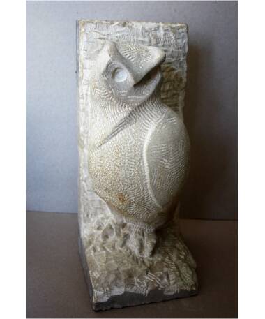 buho stone sculpture by Spanish artist Pablo Lara