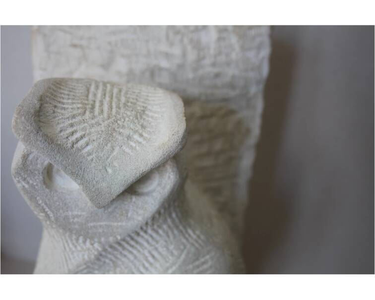 buho stone sculpture by Spanish artist Pablo Lara