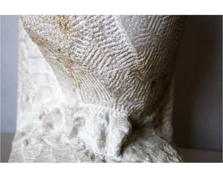 buho stone sculpture by Spanish artist Pablo Lara