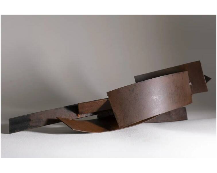 pajarona iron abstract sculpture by artist pablo lara