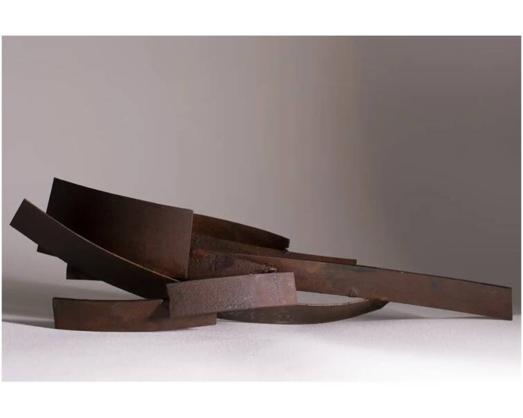 pajarona iron abstract sculpture by artist pablo lara