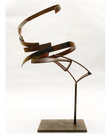 mudra iron abstract sculpture by artist pablo lara