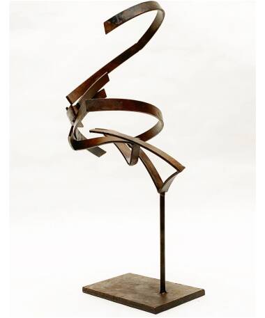 mudra iron abstract sculpture by artist pablo lara