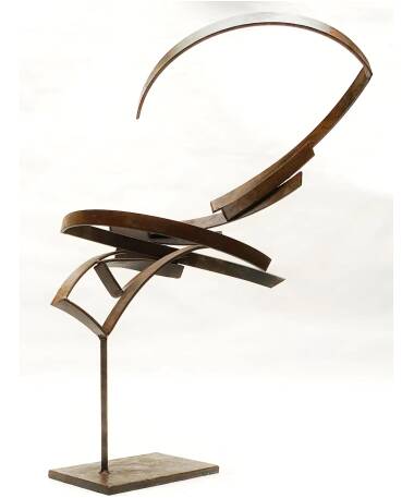 mudra iron abstract sculpture by artist pablo lara