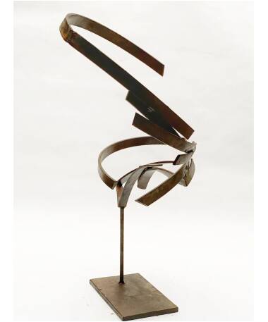 mudra iron abstract sculpture by artist pablo lara