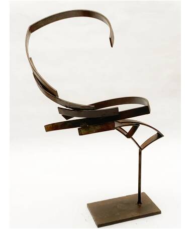 mudra iron abstract sculpture by artist pablo lara