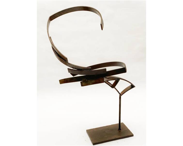 mudra iron abstract sculpture by artist pablo lara