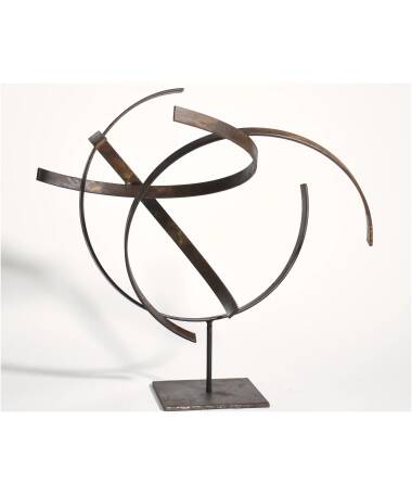 wu wai iron abstract sculpture by artist pablo lara