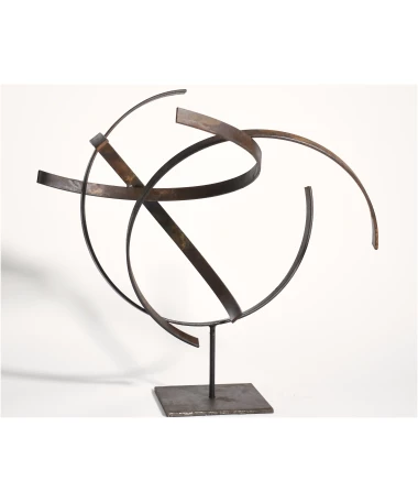 wu wai iron abstract sculpture by artist pablo lara