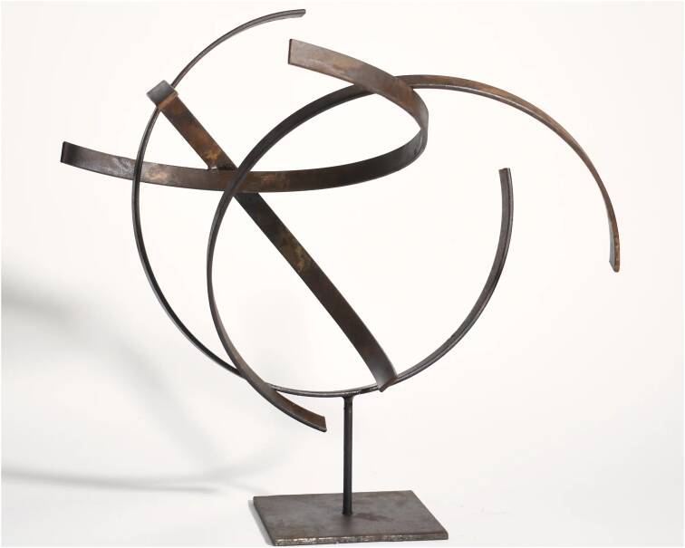 wu wai iron abstract sculpture by artist pablo lara
