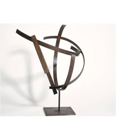wu wai iron abstract sculpture by artist pablo lara