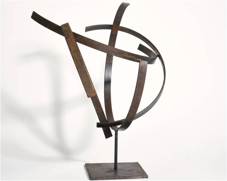 wu wai iron abstract sculpture by artist pablo lara