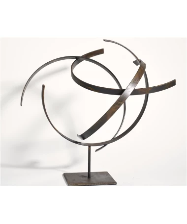 wu wai iron abstract sculpture by artist pablo lara