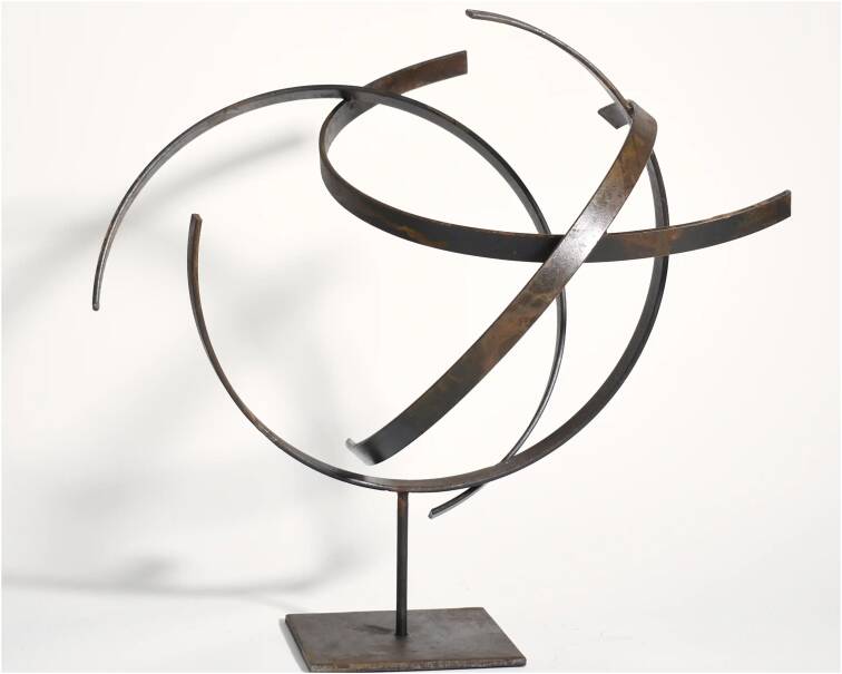 wu wai iron abstract sculpture by artist pablo lara