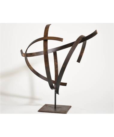 wu wai iron abstract sculpture by artist pablo lara