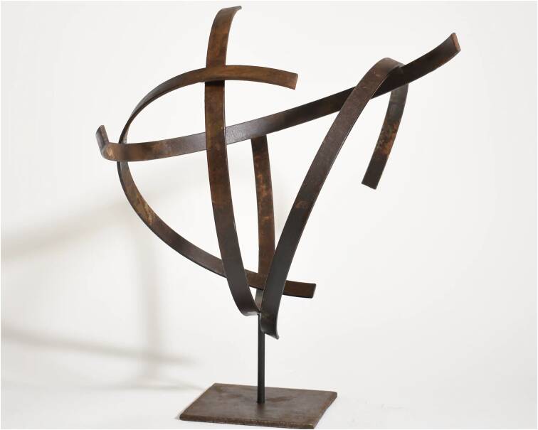 wu wai iron abstract sculpture by artist pablo lara