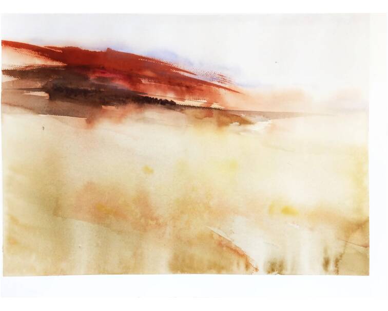 abstract watercolor painting by artist pablo lara