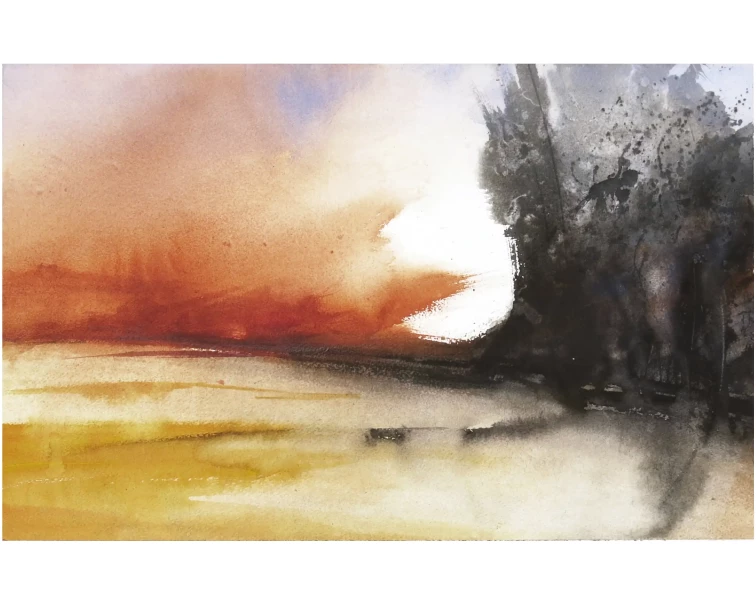 abstract watercolor painting by artist pablo lara