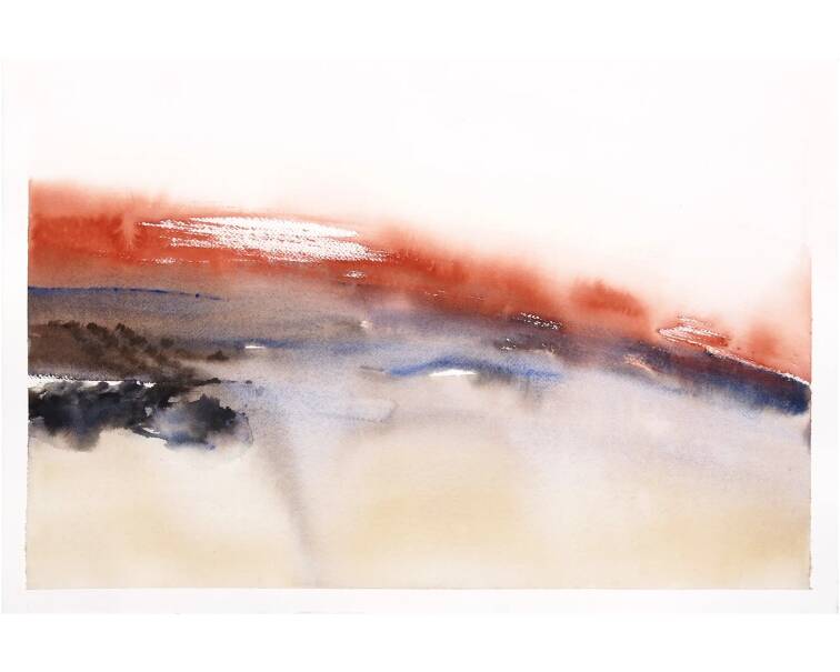 abstract watercolor painting by artist pablo lara