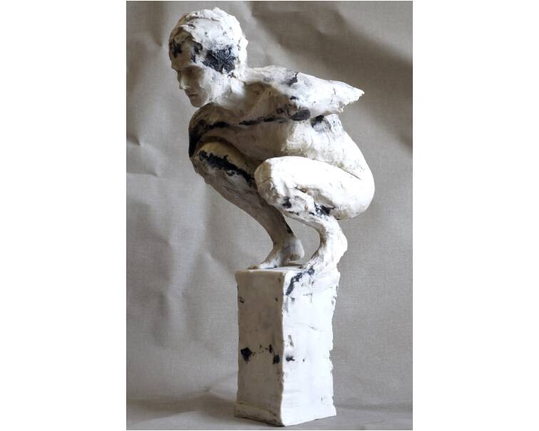 kairos marble sculpture by artist pablo lara