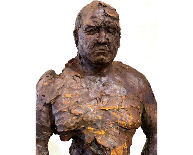 de la tierra expressive iron sculpture by artist pablo lara