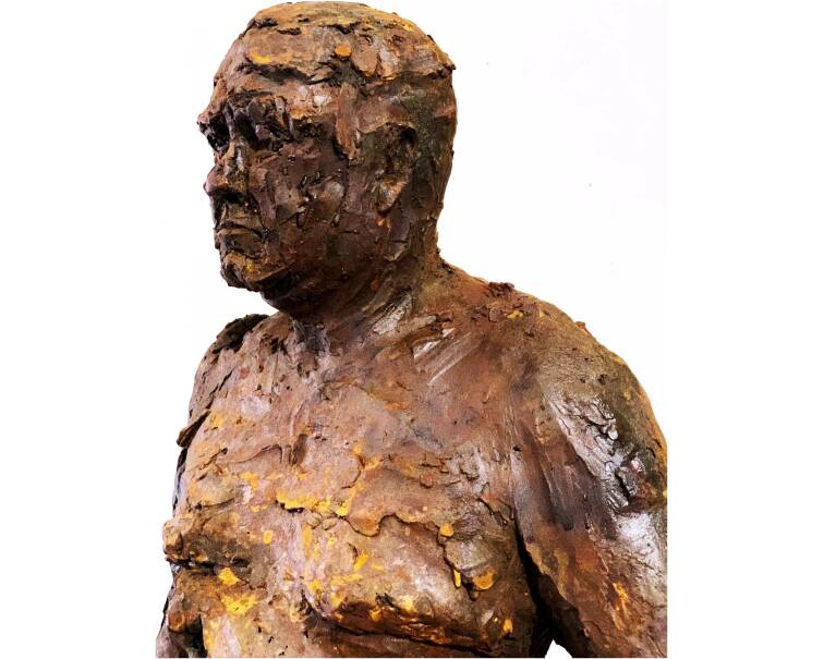 de la tierra expressive iron sculpture by artist pablo lara